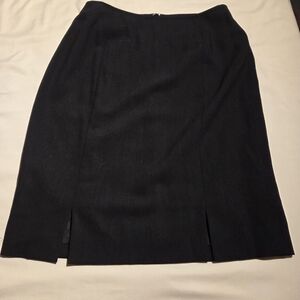 Zanella Elegant Dark Pencil Skirt - 100% Virgin Wool - Made In Italy